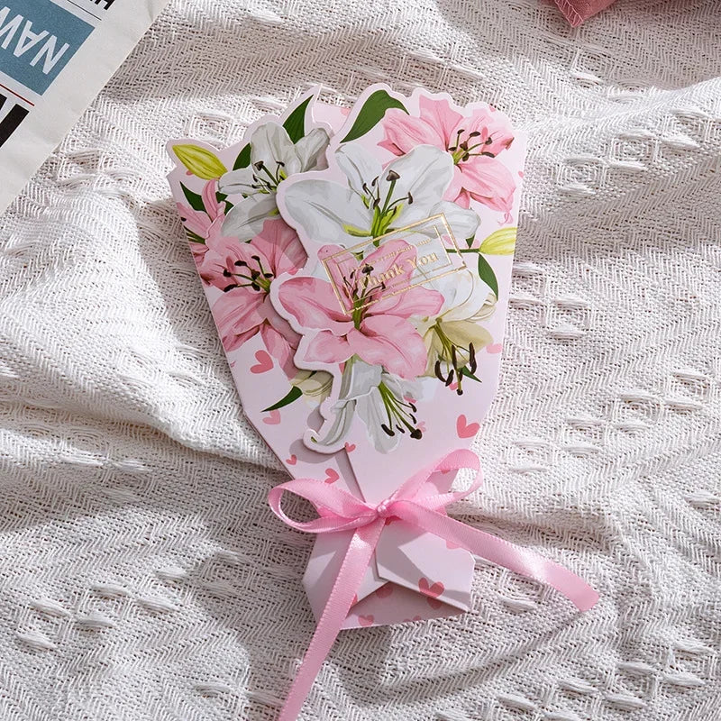 Bouquet Éternel en Papier - Carte Créative